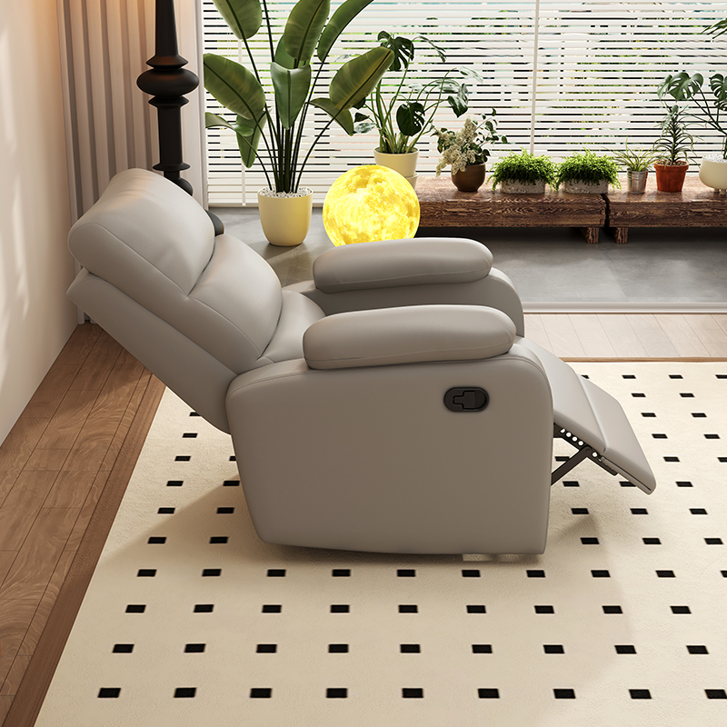 Single Seater Recliner Chair Adjustable Functional Sofa Ergonomic Home Theater Lounge Chair with Footrest for Living Room Bedroom Office Relaxation