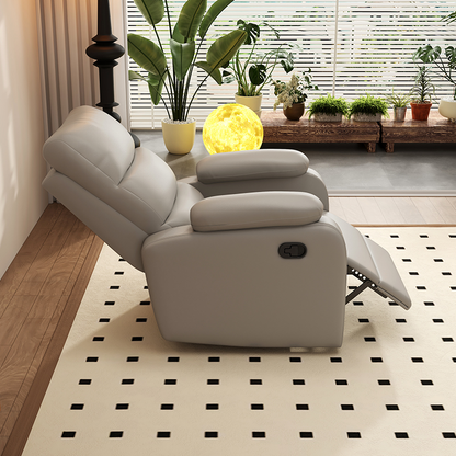 Single Seater Recliner Chair Adjustable Functional Sofa Ergonomic Home Theater Lounge Chair with Footrest for Living Room Bedroom Office Relaxation