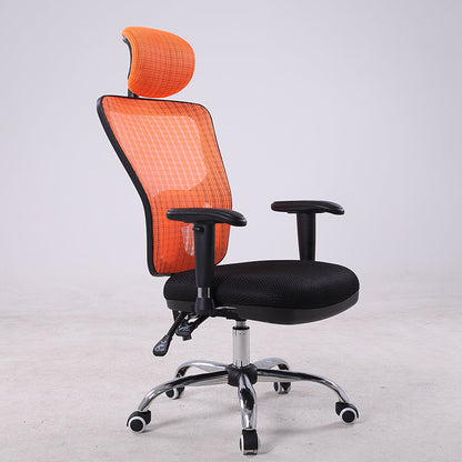 High-Back Ergonomic Mesh Office Chair Adjustable Headrest & Lumbar Support Desk Chair with 3D Armrests 135° Recline & 360° Swivel Orange & Black Gaming Chair for Home Office