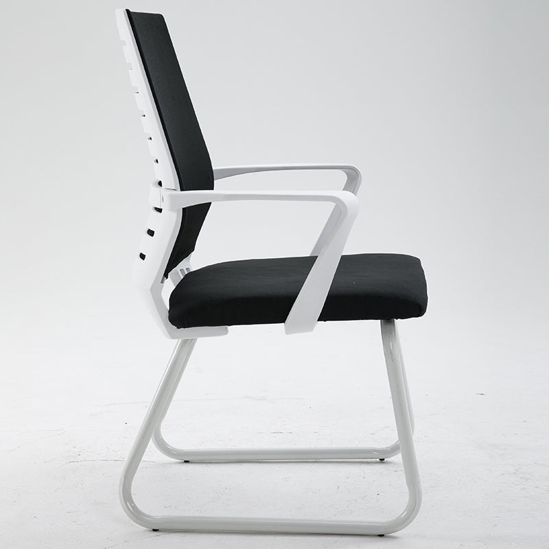 Mid-Back Mesh Guest Chair Ergonomic Sled Base Office Chair with Breathable Mesh & Padded Seat, Fixed Armrests Multi-Color Chair for Reception Areas & Home Office