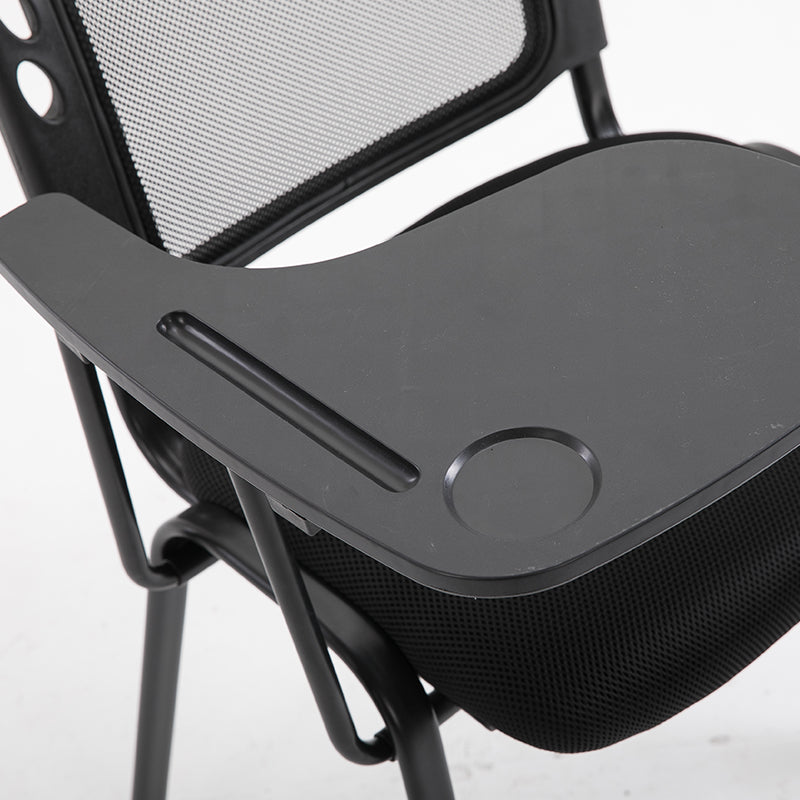 Office Chair Mesh Back with Writing Tablet Armrest Ergonomic Training Room Chair with Metal Frame for Classroom Conference Room and Office Meeting