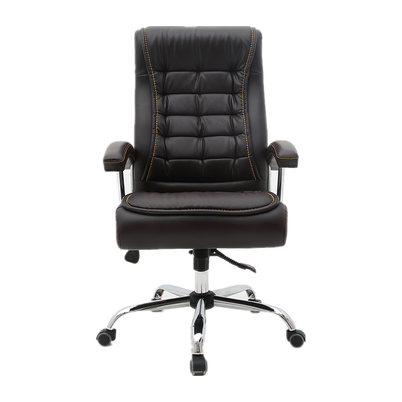 Executive Office Chair High-Back Quilted Ergonomic Desk Chair Premium PU Leather Executive Chair with 360° Swivel & Recline Luxury Ergonomic Office Chair for Home & Corporate Spaces