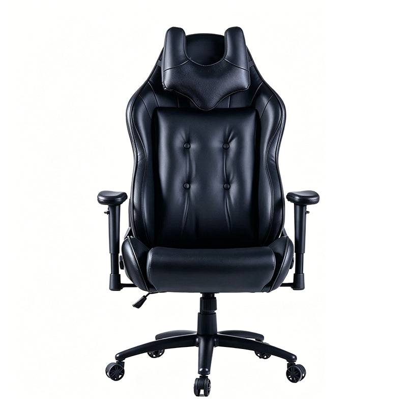 Ergonomic Gaming Chair High-Back PU Leather Office Chair with Lumbar Support, Headrest, Adjustable Armrests and Swivel Base for Gaming and Home Office