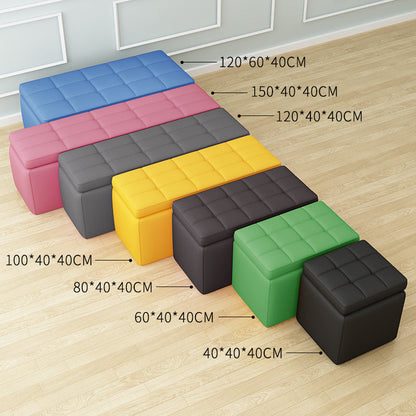 Modular Storage Bench: Tufted Design Multi-Size Combination 600LBS Load Capacity for Living Room & Entryway