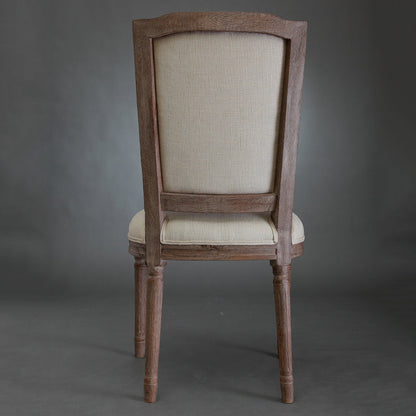 Vintage Wooden Chair with Deer Illustration Upholstered Seat for Dining/Living Room