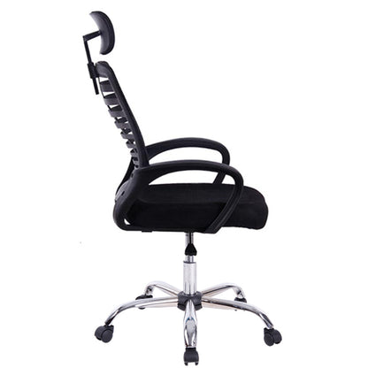 High-Back Ergonomic Mesh Office Chair Adjustable Headrest Desk Chair with Breathable Mesh 360° Swivel & Height Adjustment Black Office Chair for Home & Gaming