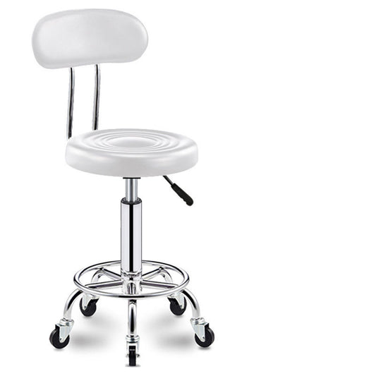 Adjustable Bar Chair Swivel Bar Stool with Hollow Backrest PU Leather Upholstered Chrome Metal Legs Multifunctional Counter Height Bar Stool for Home Bar Kitchen Island Pub Living Room Home Decor
