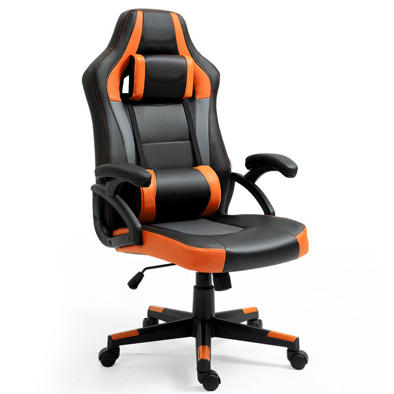 Leather Gaming Chair Headrest & Lumbar Pillow, Adjustable Ergonomic Support for Gaming Office Work & Extended Comfortable Lounging Sessions