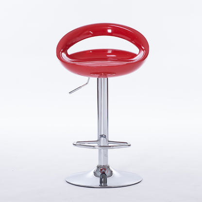Bar Chair Bar Stool with Glossy ABS Plastic Seat Chrome Metal Base Multifunctional Height Adjustable Swivel Stool for Home Bar Kitchen Island Pub Living Room Home Decor