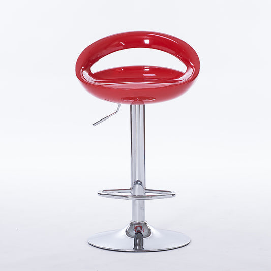 Bar Chair Bar Stool with Glossy ABS Plastic Seat Chrome Metal Base Multifunctional Height Adjustable Swivel Stool for Home Bar Kitchen Island Pub Living Room Home Decor