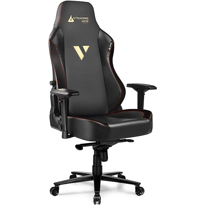 Ergonomic Gaming Chair with Adjustable Lumbar Support High Back PU Leather Racing Chair 4D Armrests Reclining Computer Chair for Gaming Office