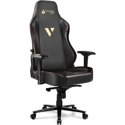 Ergonomic Gaming Chair with Adjustable Lumbar Support High Back PU Leather Racing Chair 4D Armrests Reclining Computer Chair for Gaming Office