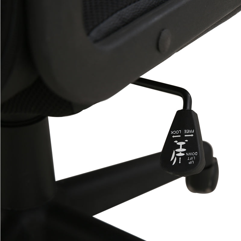 Mid-Back Hybrid Office Chair Ergonomic Desk Chair with PU Leather & Mesh Upholstery 360° Swivel & Height Adjustment Black Office Chair for Home & Corporate Spaces