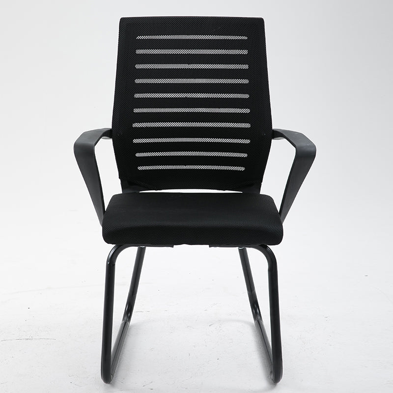 Mid-Back Mesh Guest Chair Ergonomic Sled Base Office Chair with Breathable Mesh & Padded Seat, Fixed Armrests Multi-Color Chair for Reception Areas & Home Office
