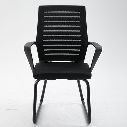 Mid-Back Mesh Guest Chair Ergonomic Sled Base Office Chair with Breathable Mesh & Padded Seat, Fixed Armrests Multi-Color Chair for Reception Areas & Home Office