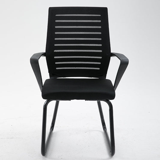 Mid-Back Mesh Guest Chair Ergonomic Sled Base Office Chair with Breathable Mesh & Padded Seat, Fixed Armrests Multi-Color Chair for Reception Areas & Home Office