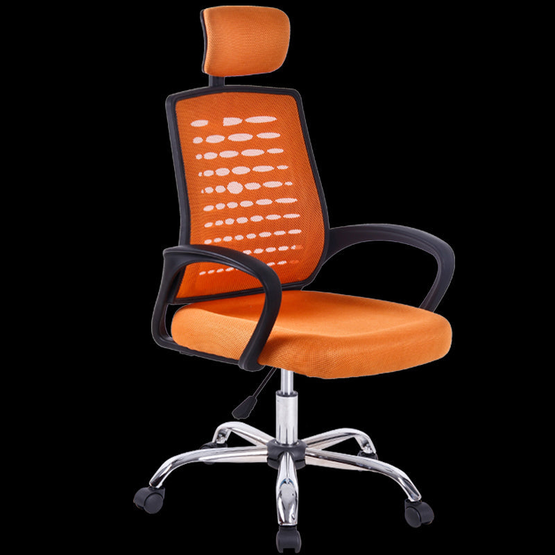 Mid-Back Fabric & Mesh Office Chair Ergonomic Desk Chair with Foldable Armrests 360° Swivel & Height Adjustment Compact Chair for Small Home Office & Study Spaces