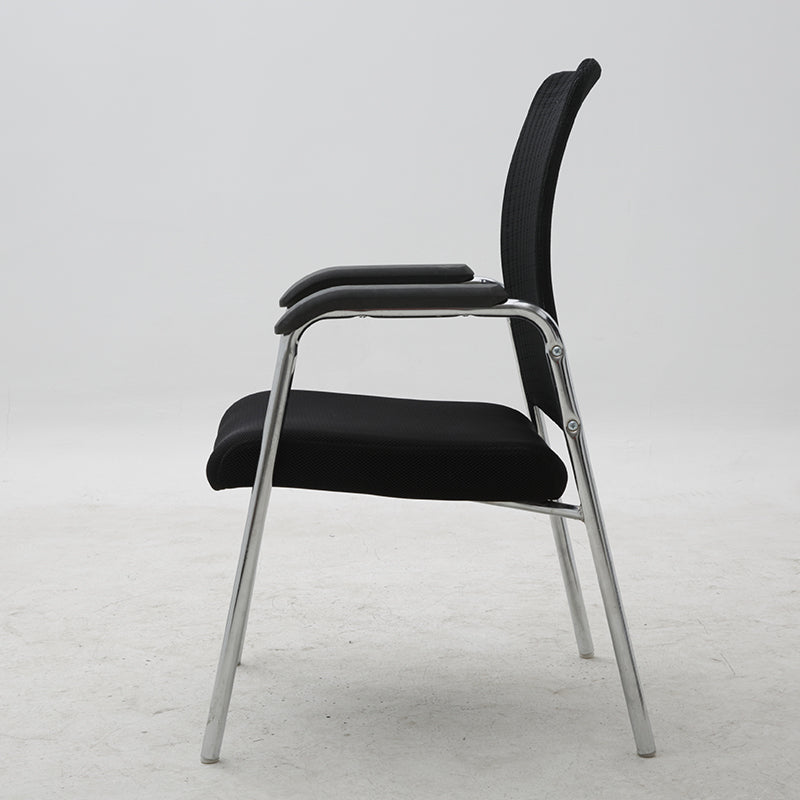 Office Chair Mesh Back with Chrome Metal Frame Ergonomic Padded Armrest Fabric Seat Stackable Conference Room Chair for Reception Meeting Room Waiting Room Home Office