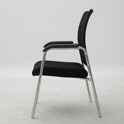 Office Chair Mesh Back with Chrome Metal Frame Ergonomic Padded Armrest Fabric Seat Stackable Conference Room Chair for Reception Meeting Room Waiting Room Home Office