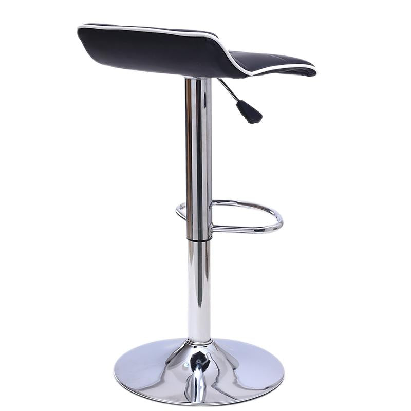 Bar Chair Bar Stool Adjustable Height Swivel Bar Stool with Grid Stitched PU Leather Cushion Chrome Metal Base Multifunctional Modern Bar Stool for Home Bar Kitchen Island Pub Living Room Home Decor