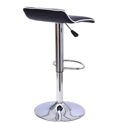 Bar Chair Bar Stool Adjustable Height Swivel Bar Stool with Grid Stitched PU Leather Cushion Chrome Metal Base Multifunctional Modern Bar Stool for Home Bar Kitchen Island Pub Living Room Home Decor