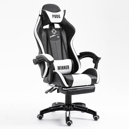 Ergonomic Gaming Chair PUBG "WINNER" Series Racing-Style Reclining Chair with Extendable Footrest