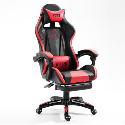 Ergonomic Gaming Chair PUBG "WINNER" Series Racing-Style Reclining Chair with Extendable Footrest