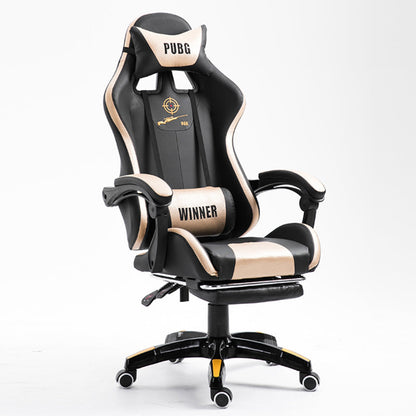 Ergonomic Gaming Chair PUBG "WINNER" Series Racing-Style Reclining Chair with Extendable Footrest