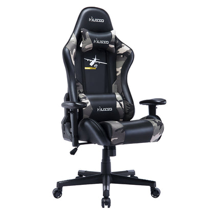 MUSSO ZERO Series Black-White Gaming Chair Headrest Adjustable Arms Sturdy Base Ergonomic Support for Extended Gaming & Office Work Sessions