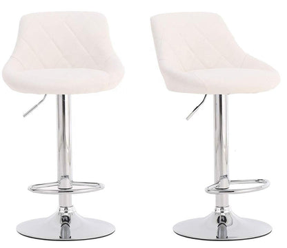 Bar Chair Bar Stool with Diamond Quilted Leather Cushion Chrome Metal Base Multifunctional Height Adjustable Swivel Stool for Home Bar Kitchen Island Pub Living Room Home Decor