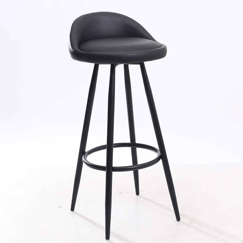 Bar Chair Fixed Height Bar Stool with Upholstered Fabric or PU Leather Seat Black or White Metal Legs Multifunctional Counter Bar Stool for Home Bar Kitchen Island Pub Living Room Home Decor