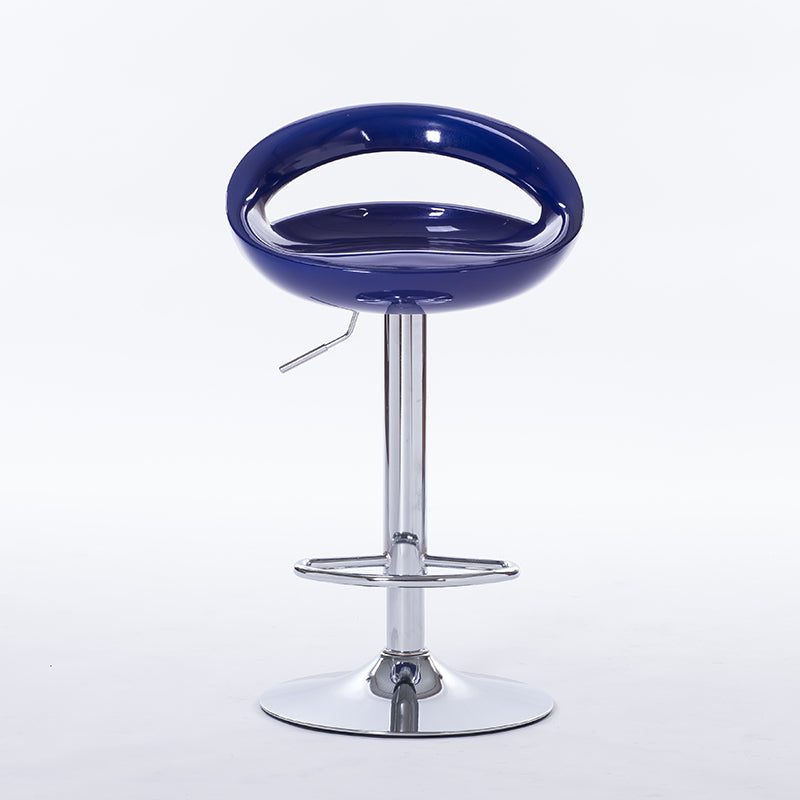 Bar Chair Bar Stool with Glossy ABS Plastic Seat Chrome Metal Base Multifunctional Height Adjustable Swivel Stool for Home Bar Kitchen Island Pub Living Room Home Decor