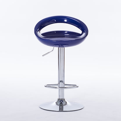 Bar Chair Bar Stool with Glossy ABS Plastic Seat Chrome Metal Base Multifunctional Height Adjustable Swivel Stool for Home Bar Kitchen Island Pub Living Room Home Decor