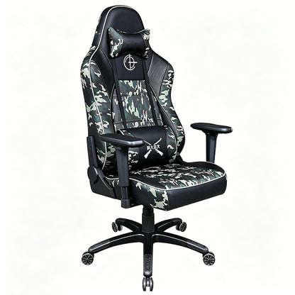 Ergonomic Gaming Chair High Back PU Leather Racing Style Computer Chair with Headrest Lumbar Pillow Footrest Adjustable Armrests for Gaming and Office
