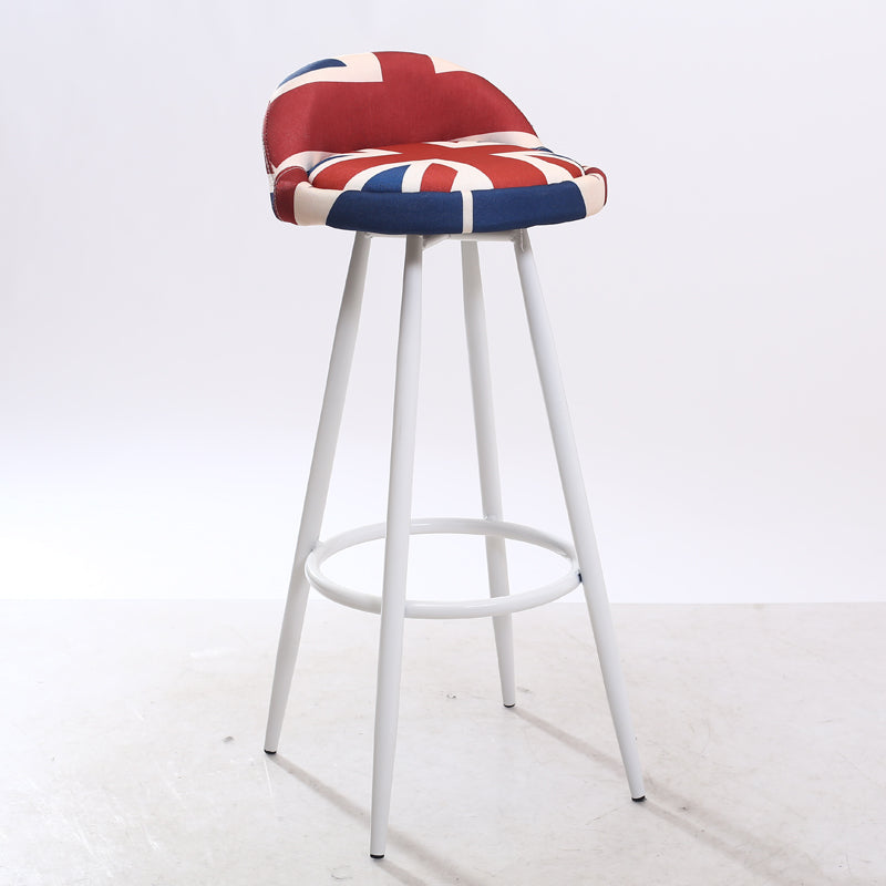 Bar Chair Fixed Height Bar Stool with Upholstered Fabric or PU Leather Seat Black or White Metal Legs Multifunctional Counter Bar Stool for Home Bar Kitchen Island Pub Living Room Home Decor