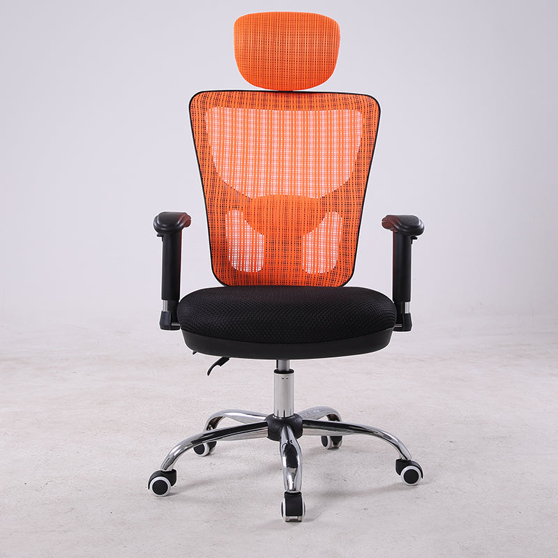 High-Back Ergonomic Mesh Office Chair Adjustable Headrest & Lumbar Support Desk Chair with 3D Armrests 135° Recline & 360° Swivel Orange & Black Gaming Chair for Home Office