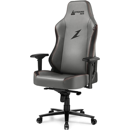 Ergonomic Gaming Chair with Adjustable Lumbar Support High Back PU Leather Racing Chair 4D Armrests Reclining Computer Chair for Gaming Office