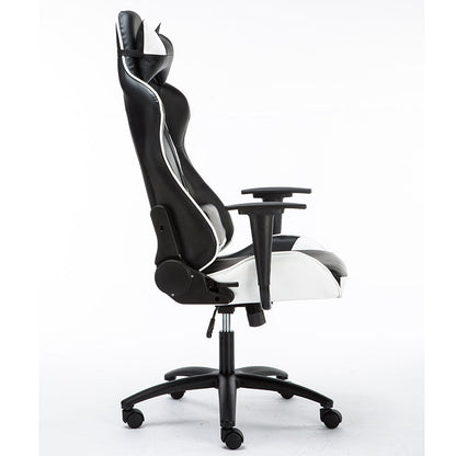 Classic Racing-Style Gaming Chair Multi-Color Ergonomic Reclining Chair with PU Leather Upholstery