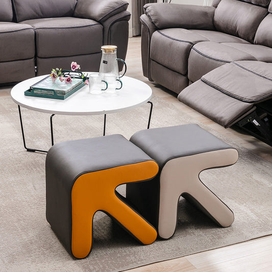 Modular Contour Shoe Bench Stackable Design Stylish Color-Block Multi-Scene Use for Entryway & Living Room