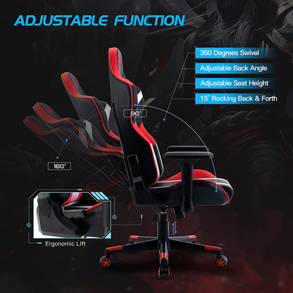 SMAX Ergonomic Gaming Chair 22.05" Widened Molded Foam Cushion with 4D Armrests & Multi-Position Recline