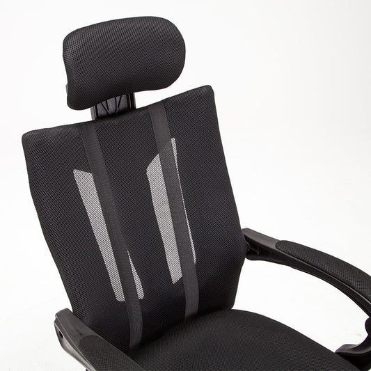 High-Back Reclining Mesh Office Chair Ergonomic Desk Chair with Adjustable Headrest & Lumbar Support, Retractable Footrest & 150° Recline 360° Swivel & Height Adjustment Multi-Color Chair for Home Office & Gaming
