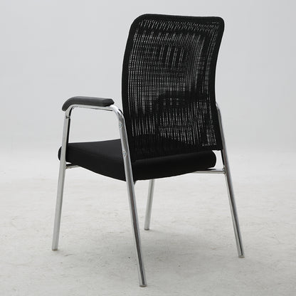 Office Chair Mesh Back with Chrome Metal Frame Ergonomic Padded Armrest Fabric Seat Stackable Conference Room Chair for Reception Meeting Room Waiting Room Home Office