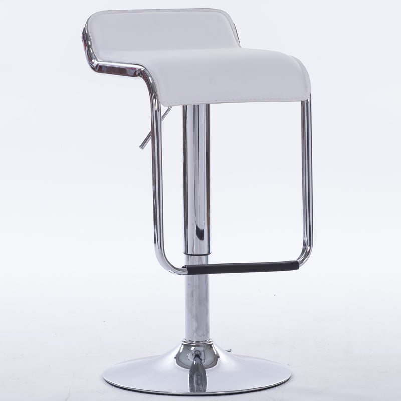 Bar Chair Bar Stool Adjustable Height Swivel Bar Stool with All-in-One PU Leather Seat and Backrest Chrome Metal Frame Multifunctional Modern Bar Stool for Home Bar Kitchen Island Pub Living Room Home Decor