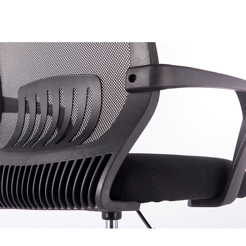 Mid-Back Mesh Office Chair Ergonomic Desk Chair with Breathable Mesh 360° Swivel & Height Adjustment Black Office Chair for Home & Corporate Spaces