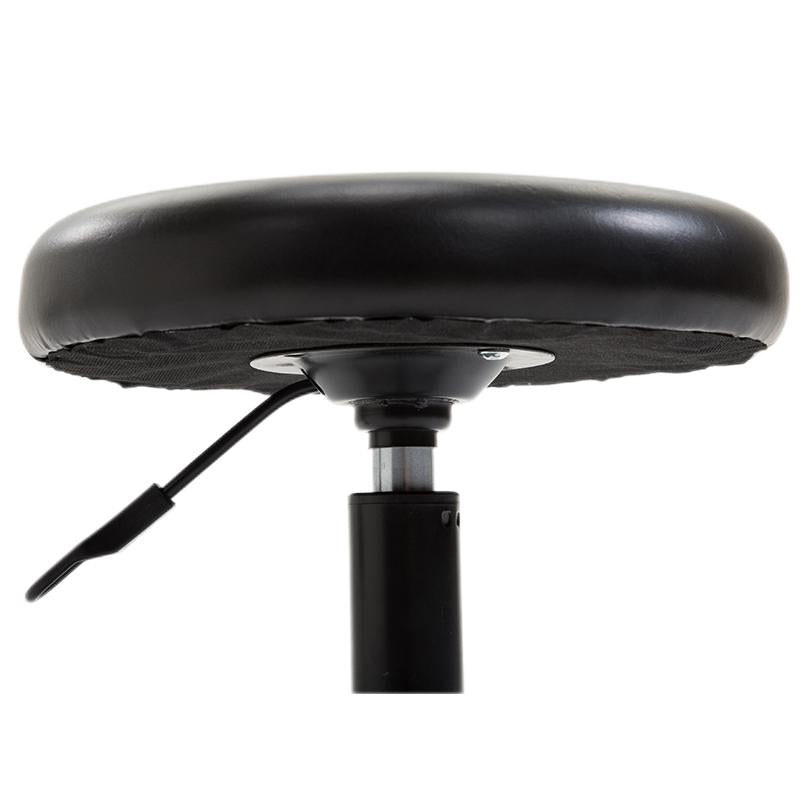 Bar Chair Bar Stool with Round PU Leather Cushion Plastic Five-Prong Base Multifunctional Height Adjustable Swivel Stool with Casters for Home Bar Kitchen Island Pub Living Room Home Decor