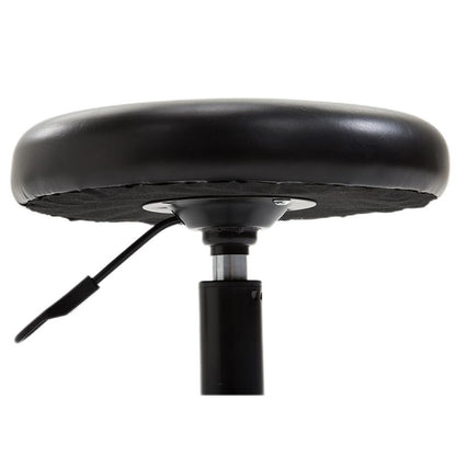 Bar Chair Bar Stool with Round PU Leather Cushion Plastic Five-Prong Base Multifunctional Height Adjustable Swivel Stool with Casters for Home Bar Kitchen Island Pub Living Room Home Decor