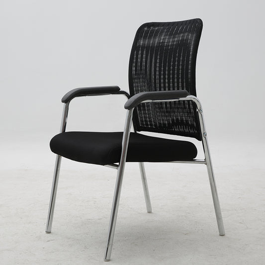 Office Chair Mesh Back with Chrome Metal Frame Ergonomic Padded Armrest Fabric Seat Stackable Conference Room Chair for Reception Meeting Room Waiting Room Home Office
