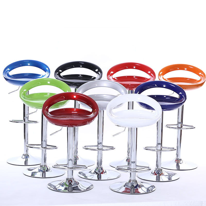 Bar Chair Bar Stool with Glossy ABS Plastic Seat Chrome Metal Base Multifunctional Height Adjustable Swivel Stool for Home Bar Kitchen Island Pub Living Room Home Decor