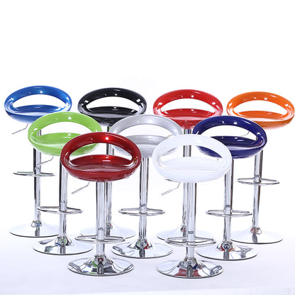 Bar Chair Bar Stool with Glossy ABS Plastic Seat Chrome Metal Base Multifunctional Height Adjustable Swivel Stool for Home Bar Kitchen Island Pub Living Room Home Decor