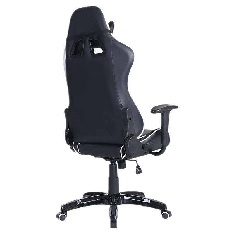 Mecha-Style Gaming Chair Multi-Color Ergonomic Reclining Chair with PU Leather Upholstery
